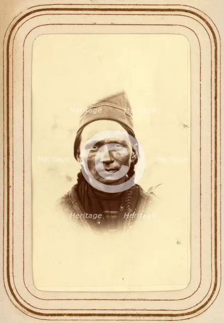 Portrait of Stina Larsdotter Rim, 30 years old, Sjokksjokk, 1868.  Creator: Lotten von Duben.