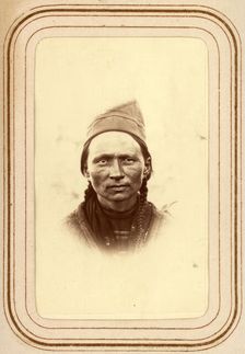 Portrait of Stina Larsdotter Rim, 30 years old, Sjokksjokk, 1868. Creator: Lotten von Duben