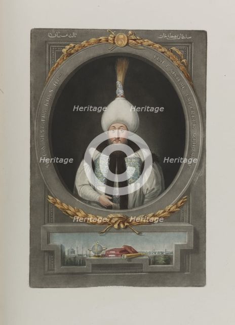 Portrait of Sultan Mustafa III (1717-1774), 1815. Artist: Anonymous  