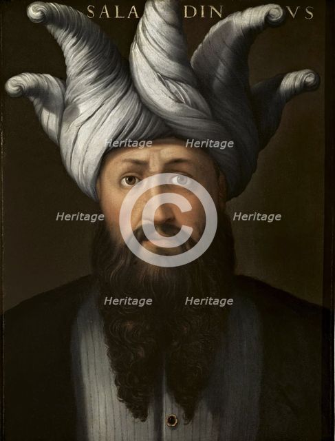 Portrait of Sultan Saladin (Giovio Series), 1566-1568. Artist: Dell'Altissimo, Cristofano (1525-1605)