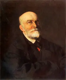 Portrait of Surgeon Nikolai Ivanovich Pirogov 1881, (1965). Creator: Il'ya Repin