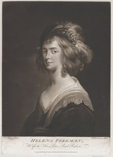 Portrait of Susanna Lunden, sister of Helena Fourment, 1769. Creator: William Pether