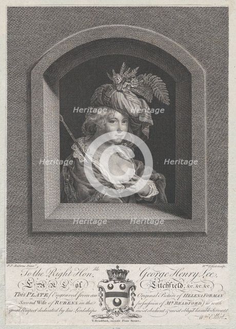 Portrait of Susanna Lunden, sister of Helena Fourment, 1763-66. Creator: William Elliot.