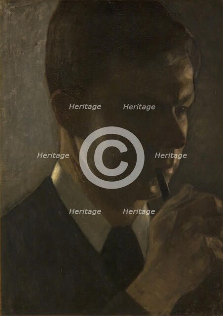 Portrait of Svend Hammershoi, the Artist´s Brother, 1901. Creator: Vilhelm Hammershøi.