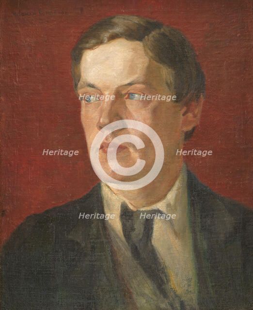 Portrait of Swedish painter Gustaf Wolmar, 1902. Creator: Johan Rohde.