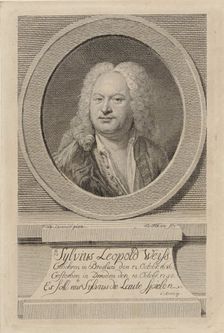 Portrait of Sylvius Leopold Weiss (1686-1750), 1750. Creator: Denner, Balthasar (1685-1749)