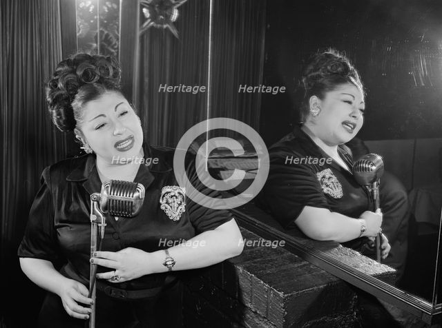 Portrait of Sylvia Syms, Little Casino(?), New York, N.Y., ca. June 1947. Creator: William Paul Gottlieb.