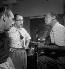 Portrait of Symphony Sid and Josh White, WHOM, New York, N.Y., 1946. Creator: William Paul Gottlieb