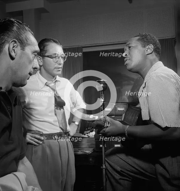 Portrait of Symphony Sid and Josh White, WHOM, New York, N.Y., 1946. Creator: William Paul Gottlieb.