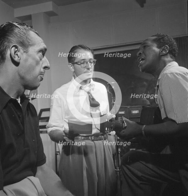 Portrait of Symphony Sid and Josh White, WHOM, New York, N.Y., 1946. Creator: William Paul Gottlieb.