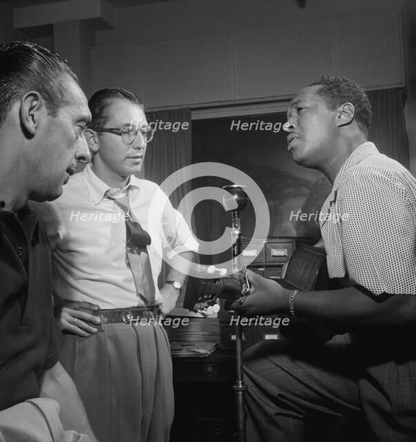 Portrait of Symphony Sid and Josh White, WHOM, New York, N.Y., 1946. Creator: William Paul Gottlieb.