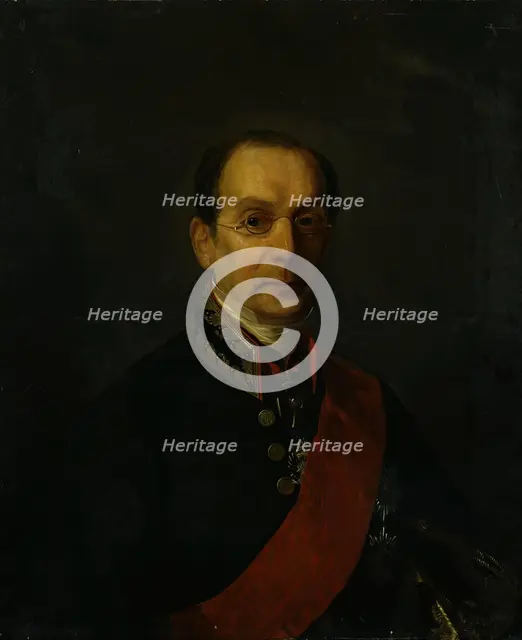 Portrait of P.F. Brock, 1861. Creator: Nikanor Tyutryumov.