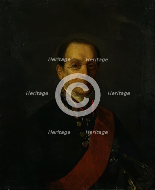 Portrait of P.F. Brock, 1861. Creator: Nikanor Tyutryumov.
