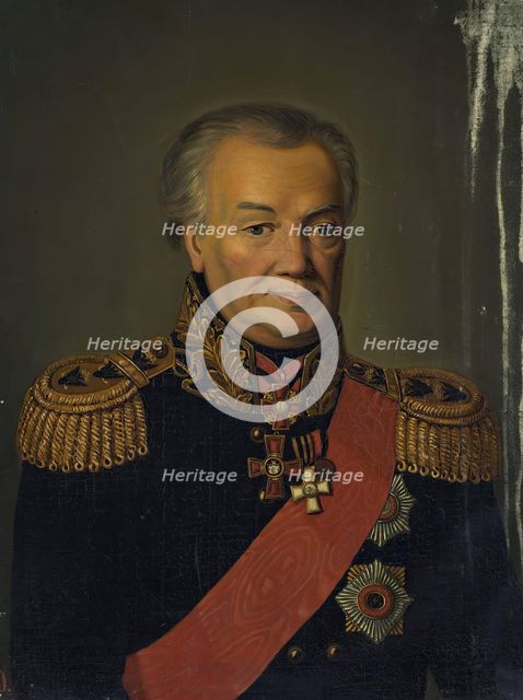 Portrait of P. Kartsev, 1824. Creator: Alexander Fomin.