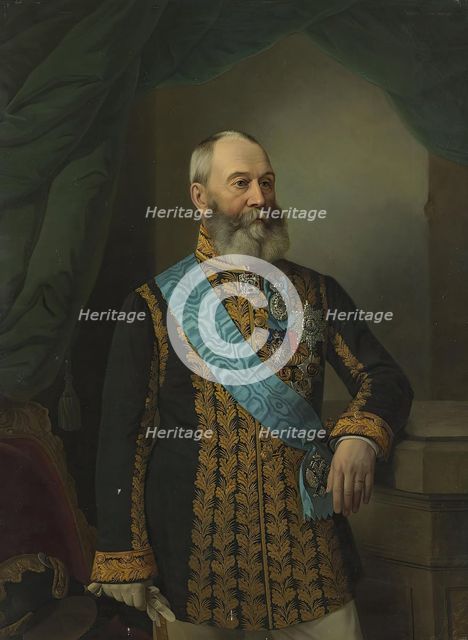 Portrait of P.P. Gagarin, 1873. Creator: Georg von Bothmann.