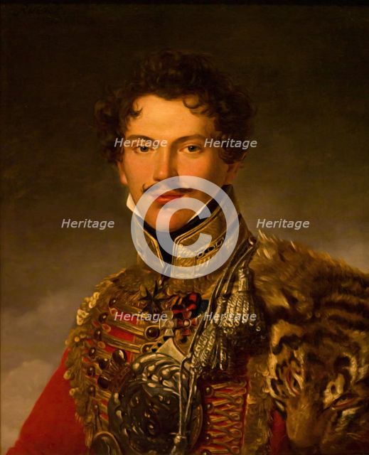 Portrait of P.P. Lachinov, 1821. Creator: Henri-Francois Riesener.
