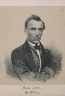 Portrait of poet Ivan Savwitsch Nikitin (1824-1861), 1861. Creator: Timm, Wassili (George Wilhelm) (1820-1895)