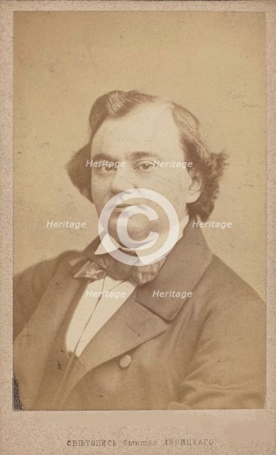 Portrait of Poet Nikolay Fyodorovich Shcherbina (1821-1869) , c1860. Creator: Levitsky, Sergei Lvovich (1819-1898).