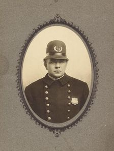 Portrait of policeman, about 1882. Creator: Charles F Fudge