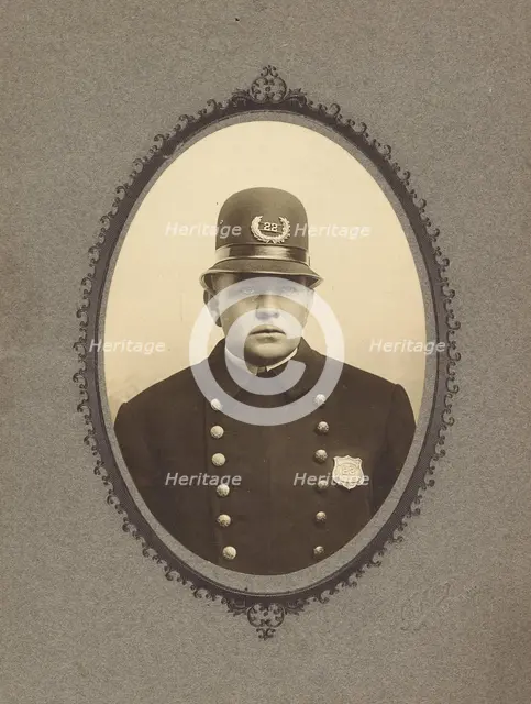 Portrait of policeman, about 1882. Creator: Charles F Fudge.