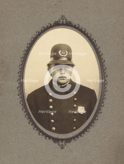 Portrait of policeman, about 1882. Creator: Charles F Fudge.