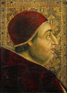 Portrait of Pope Alexander VI (1431-1503), 1490s. Creator: Anonymous