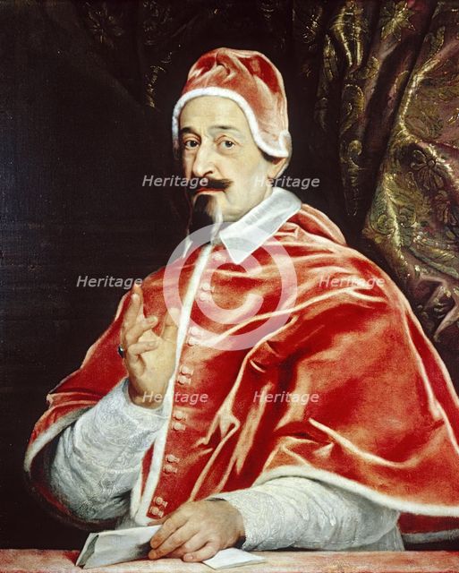 Portrait of Pope Alexander VII (Fabio Chigi), c1667. Creator: Workshop of Giovanni Battista Gaulli.