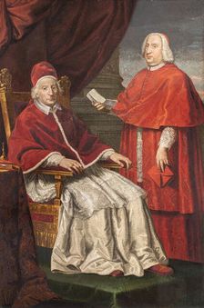Portrait of Pope Clement XII. and Cardinal Neri Maria Corsini. Creator: Cristofari, Pietro Paolo (1685-1743)