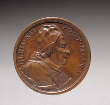Portrait of Pope Clement XII Corsini (obverse), 1734. Creator: Ottone Hamerani (Italian, 1694-1761)