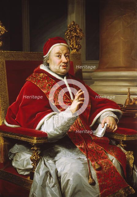 Portrait of Pope Clement XIII, 1759. Creator: Anton Raphael Mengs.