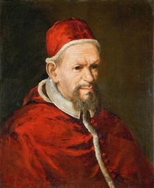 Portrait of Pope Innocent X (1574-1655). Creator: Pareja, Juan de (1606-1670)