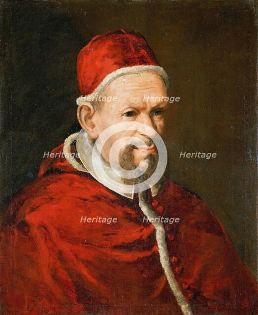 Portrait of Pope Innocent X (1574-1655). Creator: Pareja, Juan de (1606-1670).