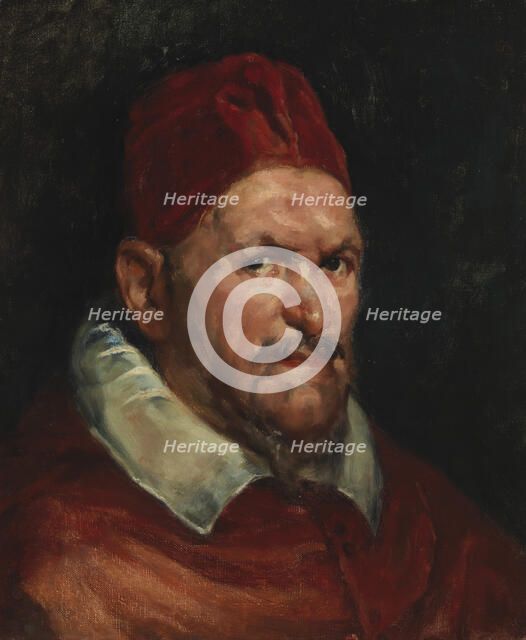 Portrait of Pope Innocent X, copy after Velázquez, 1892. Creator: Helene Schjerfbeck.