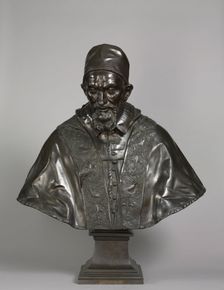 Portrait of Pope Innocent X Pamphili, designed 1647-1648; cast 1650-1700. Creator: Alessandro Algardi (Italian, 1598-1654)