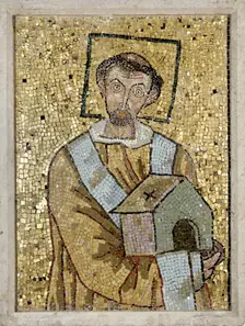 Portrait of Pope John VII, 705-707. Creator: Byzantine Master
