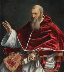 Portrait of Pope Julius III (1478-1555). Creator: Siciolante da Sermoneta, Girolamo (1521-c. 1580)