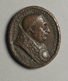 Portrait of Pope Paul II Barbo (obverse), c. 1468. Creator: Cristoforo di Geremia (Italian, active 1456-76)