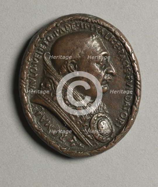 Portrait of Pope Paul II Barbo (obverse), c. 1468. Creator: Cristoforo di Geremia (Italian, active 1456-76).