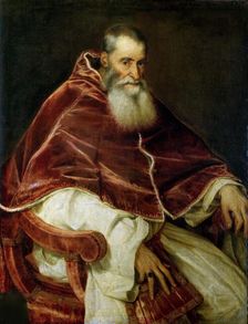 Portrait of Pope Paul III, 1543. Creator: Titian (1488-1576)