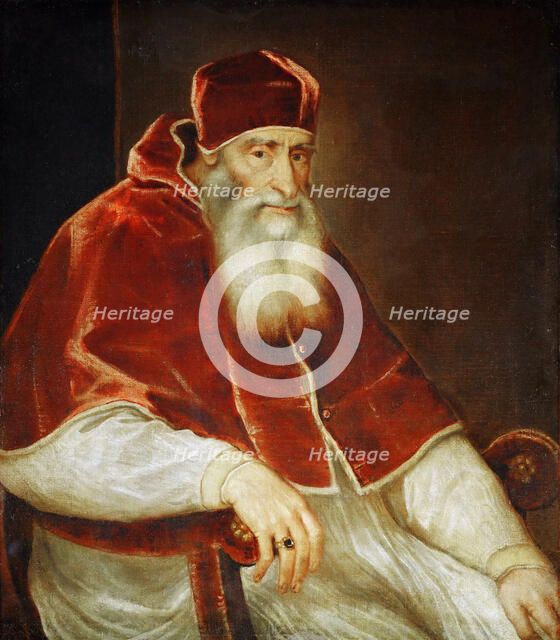 Portrait of Pope Paul III Farnese, 1543. Artist: Titian (1488-1576)