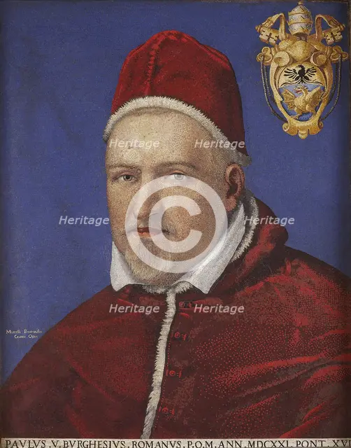 Portrait of Pope Paul V (1552-1621), 1621. Creator: Provenzale; Marcello (1575-1639).
