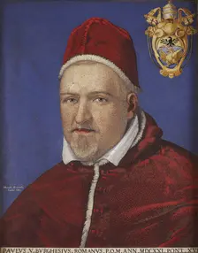 Portrait of Pope Paul V (1552-1621), 1621. Creator: Provenzale; Marcello (1575-1639)
