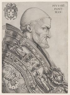 Portrait of Pope Pius IV, mid-16th century., mid-16th century. Creator: Nicolas Beatrizet