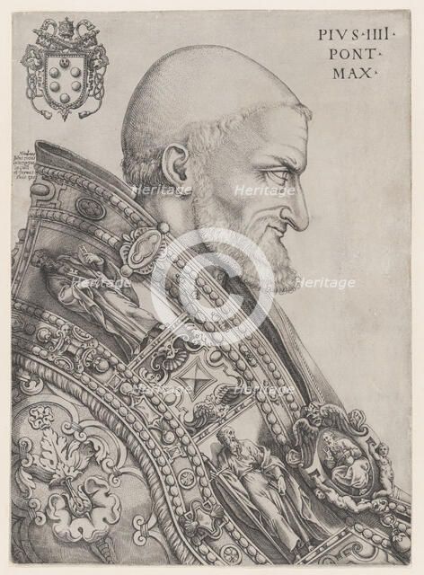 Portrait of Pope Pius IV, mid-16th century., mid-16th century. Creator: Nicolas Beatrizet.