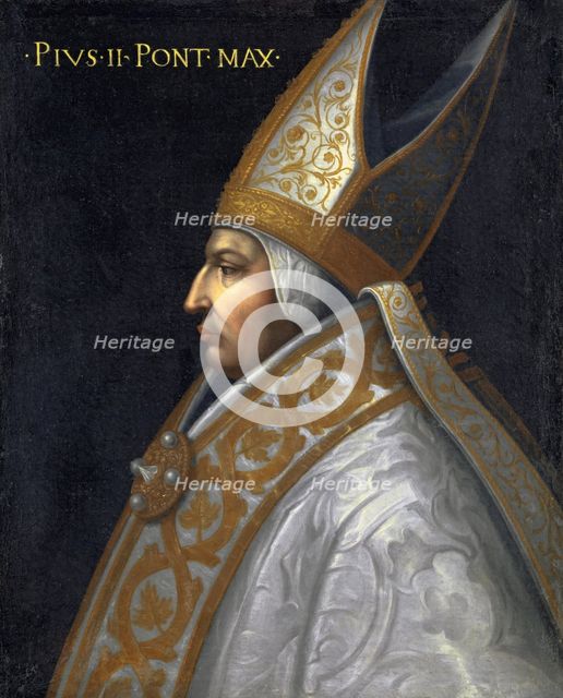 Portrait of Pope Pius II (Enea Silvio Piccolomini), 1686. Creator: Anon.