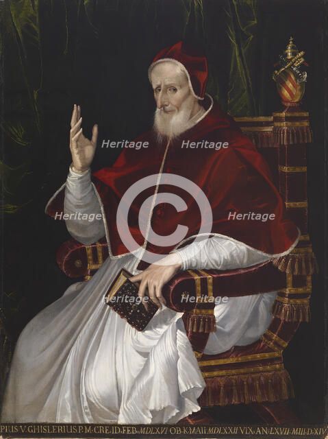 Portrait of Pope Pius V, c1566. Creator: Bartolomeo Passarotti.