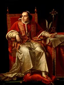 Portrait of Pope Pius VII 1817. Artist: Jean Baptiste Joseph Wicar