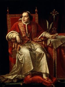 Portrait of Pope Pius VII 1817. Artist: Jean Baptiste Joseph Wicar