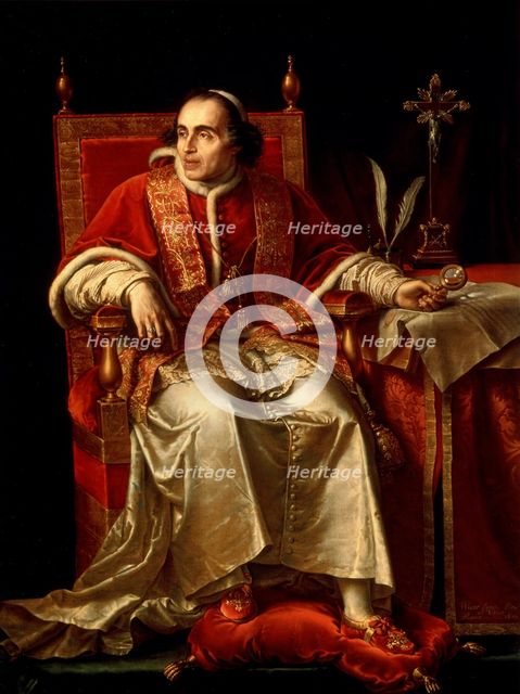 'Portrait of Pope Pius VII', 1817. Artist: Jean Baptiste Joseph Wicar