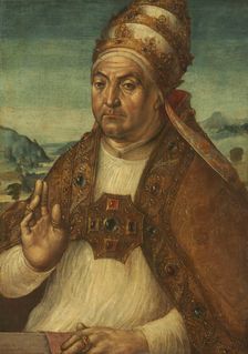 Portrait of Pope Sixtus IV della Rovere, early 1500s. Creator: Pedro Berruguete (Castilian, c. 1504), attributed to